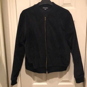 American Apparel Black Corduroy Bomber Jacket